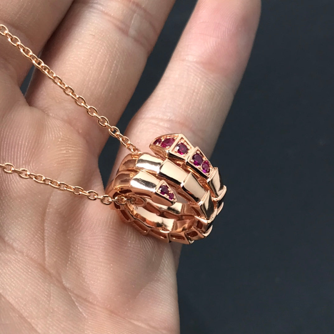 [Perla Lux]SERPENTI PEDANT NECKLACE