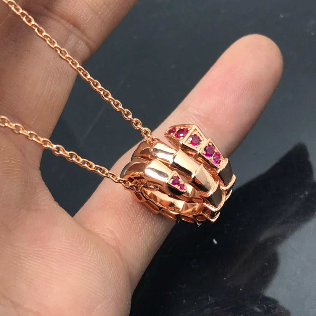 [Perla Lux]SERPENTI PEDANT NECKLACE