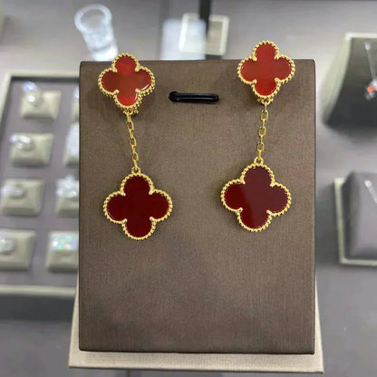 [Perla Lux]CLOVER 2 MOTIFS  EARRINGS (MULTIPLE CHOICESC