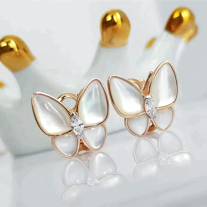 [Perla Lux]BUTTERFLY MOP DIAMOND EARRINGS