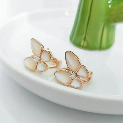 [Perla Lux]BUTTERFLY MOP DIAMOND EARRINGS