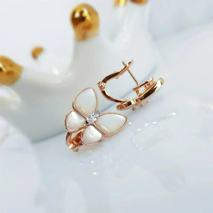 [Perla Lux]BUTTERFLY MOP DIAMOND EARRINGS