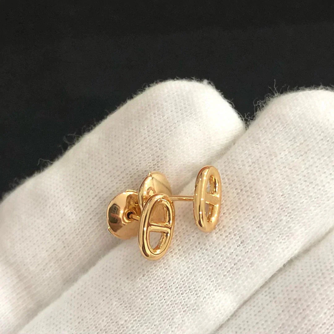 [Perla Lux]CHAINE SMALL EARRINGS GOLD AND SILVER
