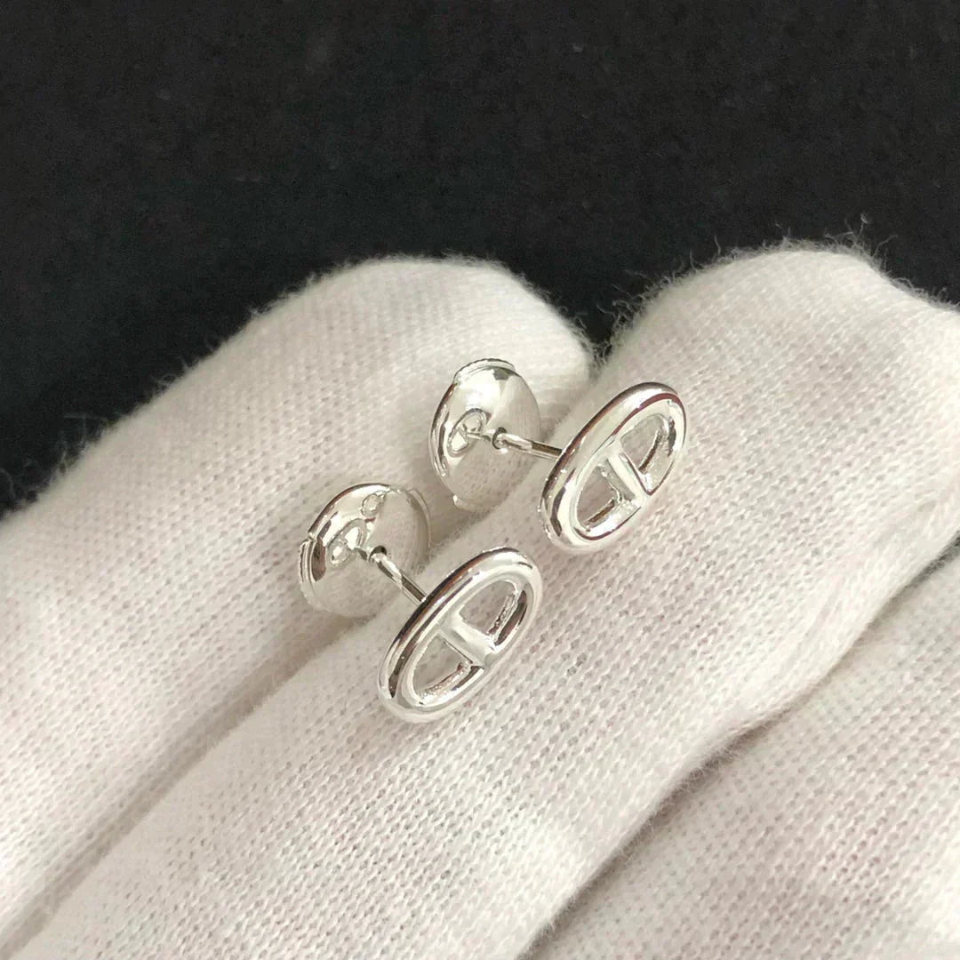 [Perla Lux]CHAINE SMALL EARRINGS GOLD AND SILVER