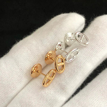 [Perla Lux]CHAINE SMALL EARRINGS GOLD AND SILVER