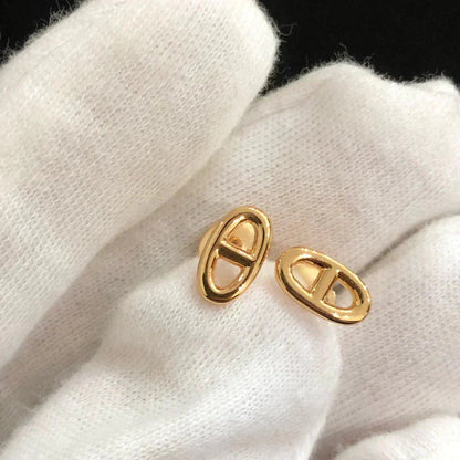 [Perla Lux]CHAINE SMALL EARRINGS GOLD AND SILVER
