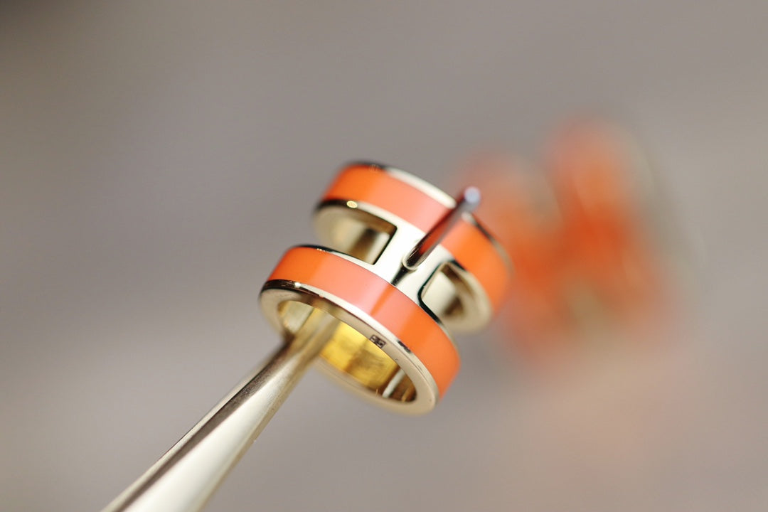 [Perla Lux]MINI POP H EARRINGS ORANGE