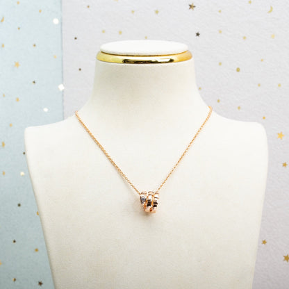 [Perla Lux]SERPENTI PINK GOLD NECKLACE DIAMOND