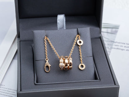 [Perla Lux]SERPENTI PINK GOLD NECKLACE DIAMOND