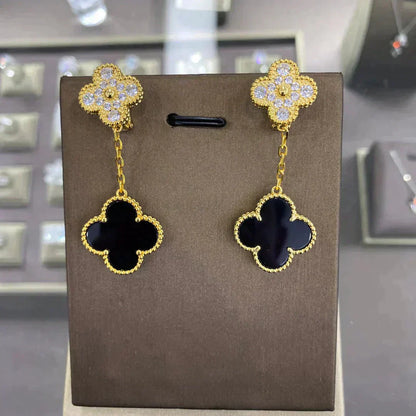 [Perla Lux]CLOVER  2 MOTIFS  DIAMOND  EARRINGS (MULTIPLE CHOICESç´