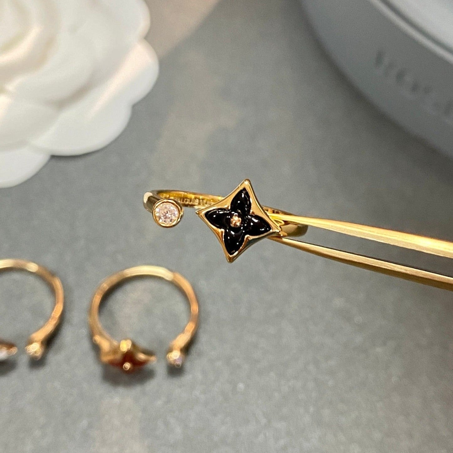 [Perla Lux]STAR 1 DIAMOND OPEN RING