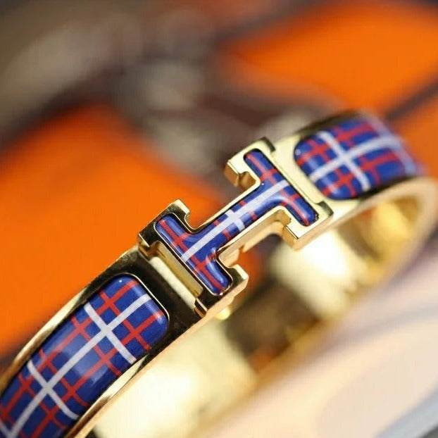 [Perla Lux]H TARTAN BRACELET 12MM