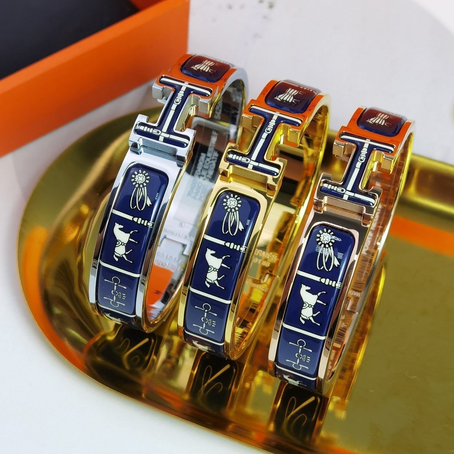 [Perla Lux]H COUVERTURES DARK BLUE BRACELET