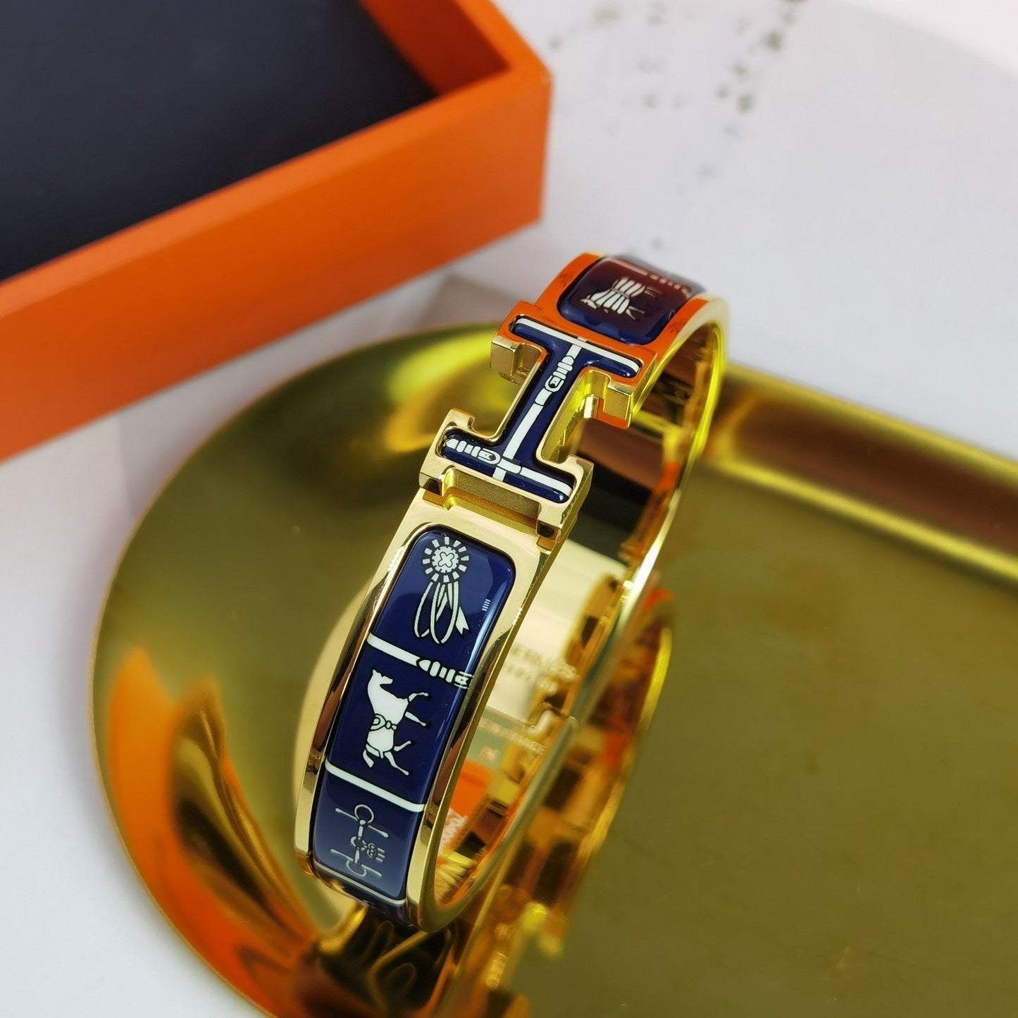 [Perla Lux]H COUVERTURES DARK BLUE BRACELET
