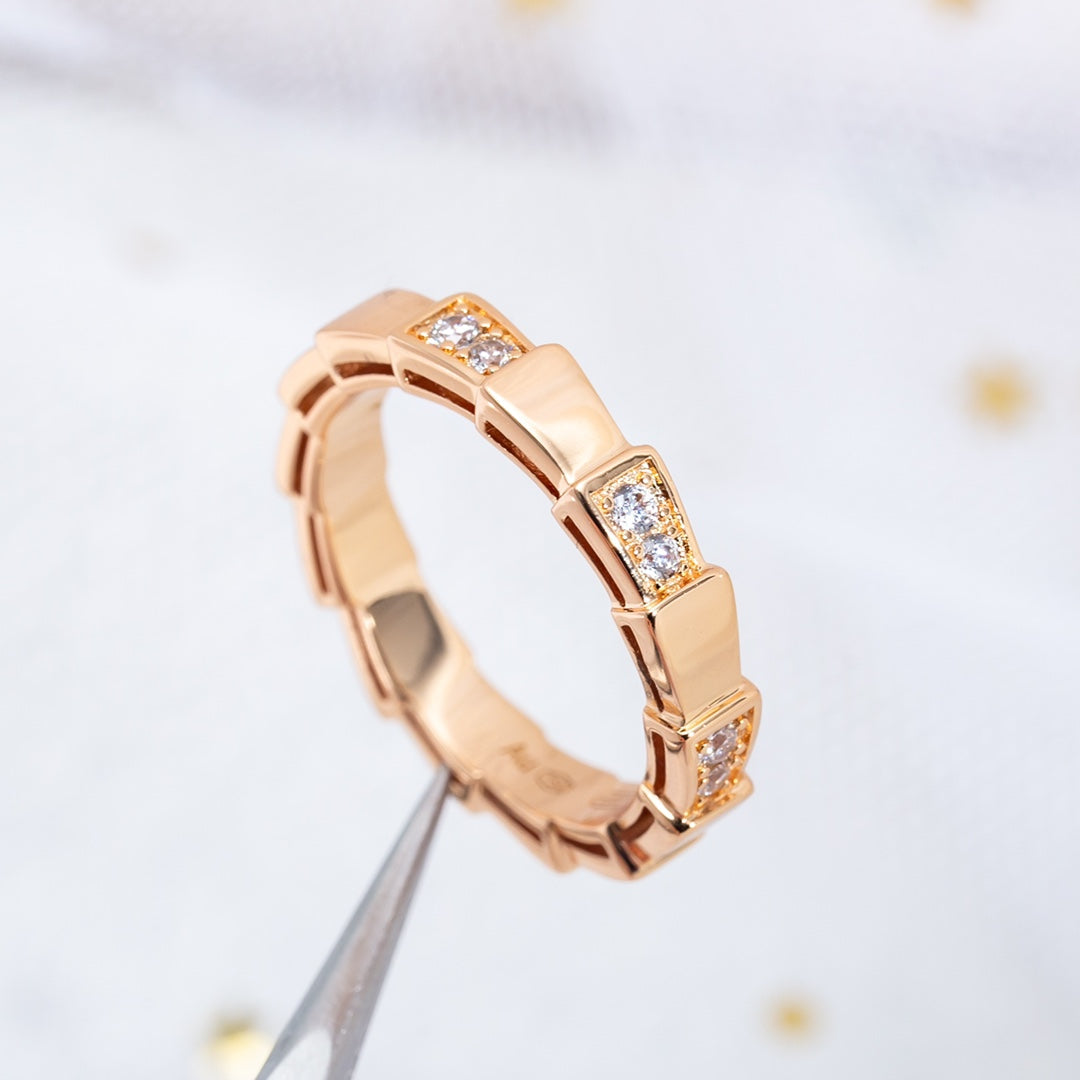 [Perla Lux]SERPENTI RING PINK GOLD  3MM