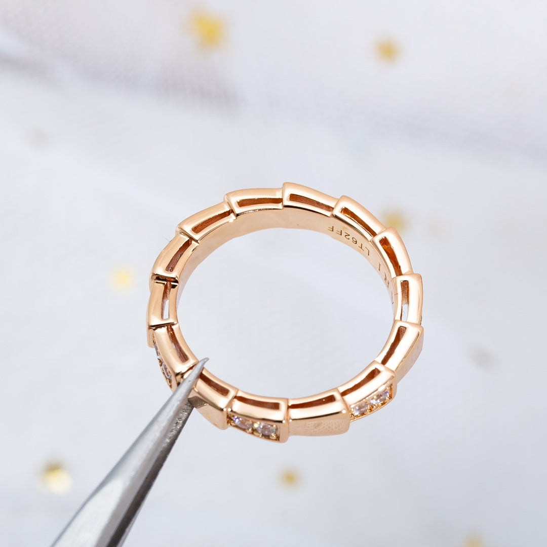 [Perla Lux]SERPENTI RING PINK GOLD  3MM