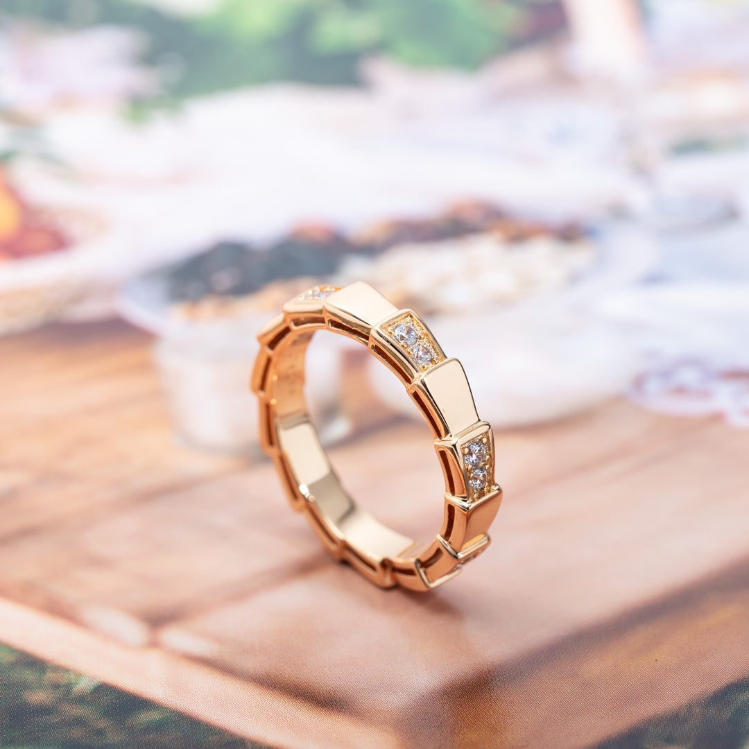 [Perla Lux]SERPENTI RING PINK GOLD  3MM