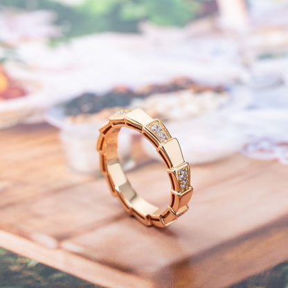 [Perla Lux]SERPENTI RING PINK GOLD  3MM