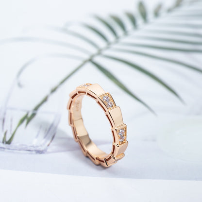 [Perla Lux]SERPENTI RING PINK GOLD  3MM