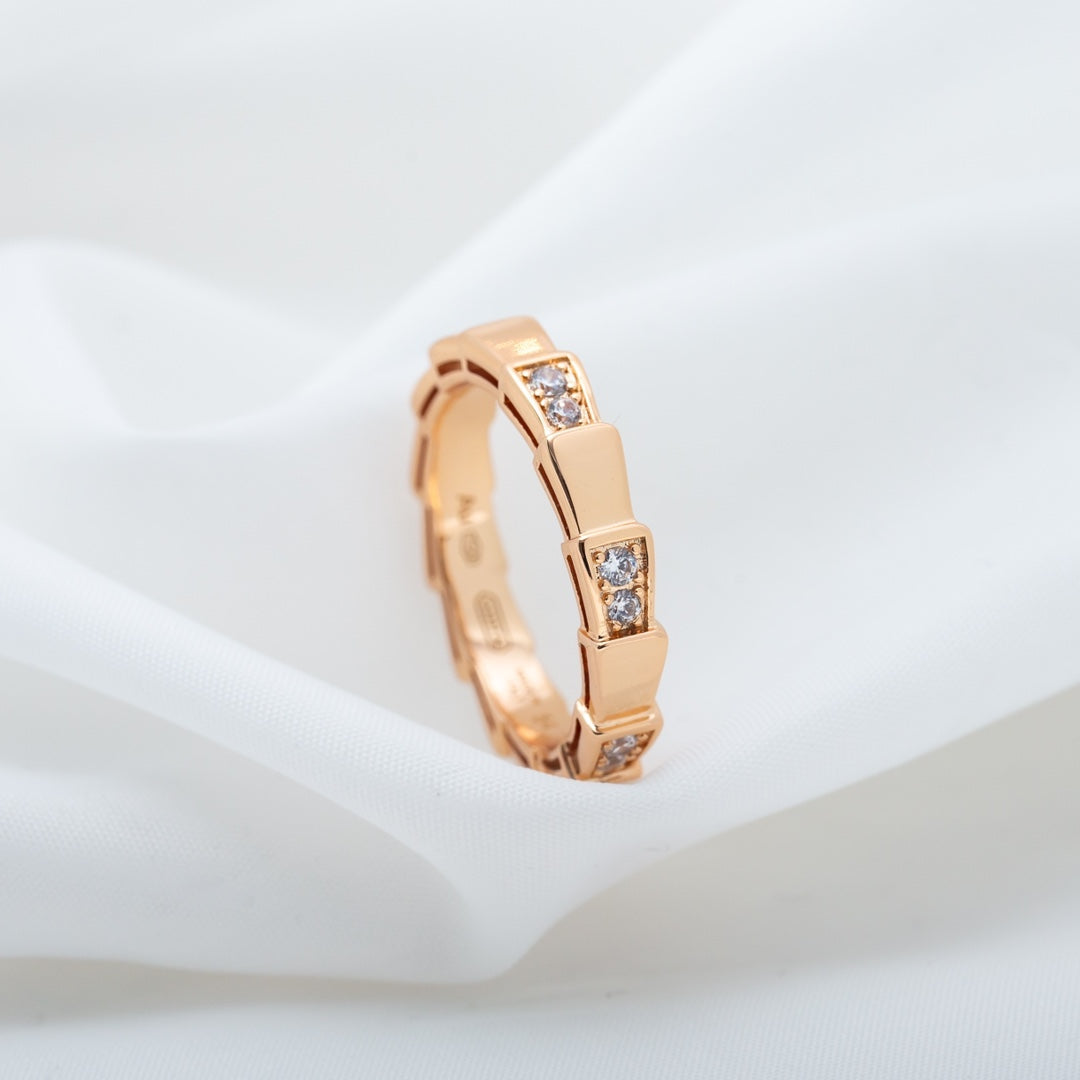 [Perla Lux]SERPENTI RING PINK GOLD  3MM