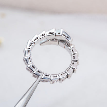 [Perla Lux]SERPENTI RING SILVER DIAMOND PAVED 4MM