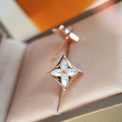 [Perla Lux]STAR MOP PINK GOLD EARRINGS