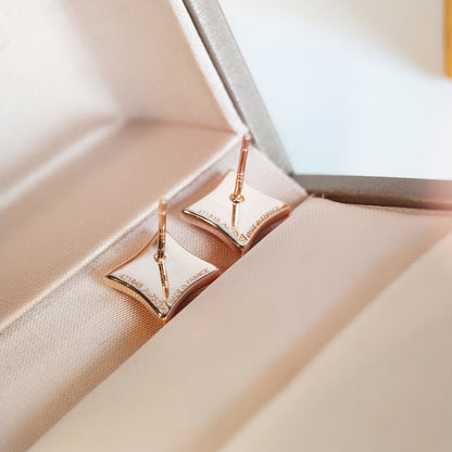 [Perla Lux]STAR MOP PINK GOLD EARRINGS