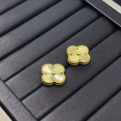 [Perla Lux]CLOVER MINI 9.5MM LASER EARRINGS