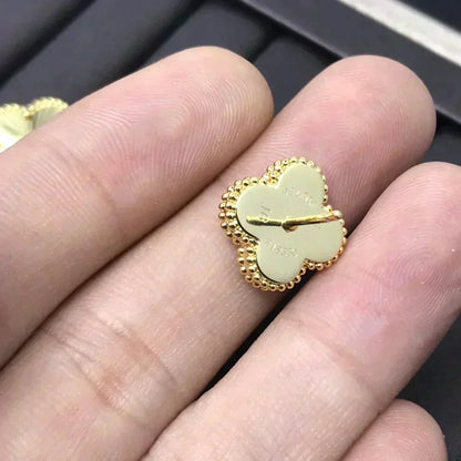 [Perla Lux]CLOVER MINI 9.5MM LASER EARRINGS