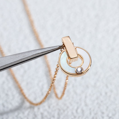 [Perla Lux]GARI NECKLACE PINK GOLD MOP