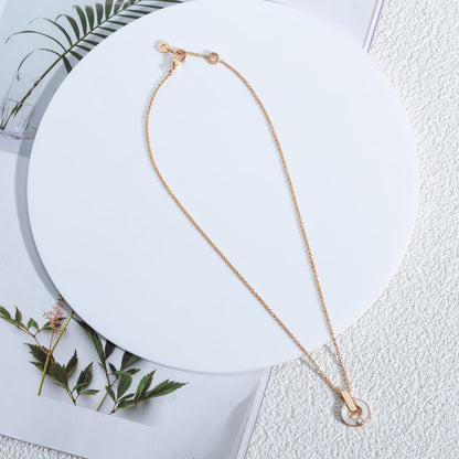 [Perla Lux]GARI NECKLACE PINK GOLD MOP
