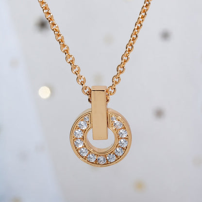 [Perla Lux]GARI NECKLACE PINK GOLD DIAMOND