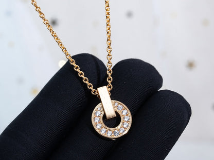 [Perla Lux]GARI NECKLACE PINK GOLD DIAMOND