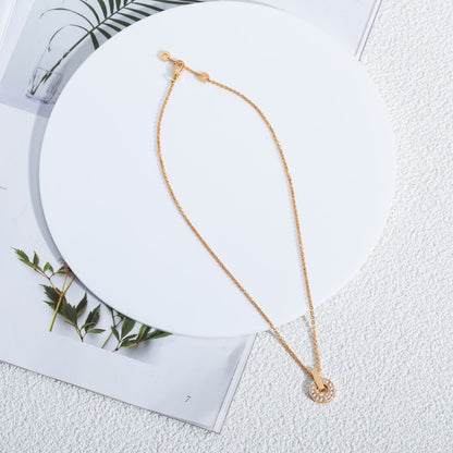 [Perla Lux]GARI NECKLACE PINK GOLD DIAMOND