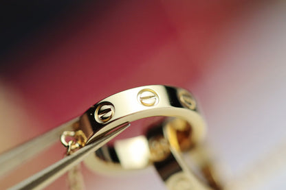 [Perla Lux]LOVE NECKLACE DOUBLE RING GOLD