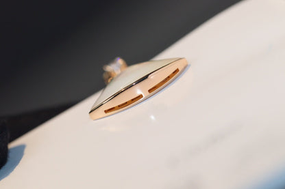 [Perla Lux]DREAM NECKLACE WHITE MOP PINK GOLD 1 DIAMOND