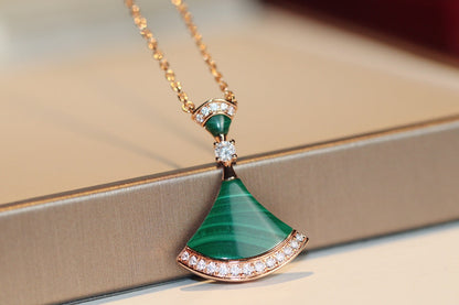[Perla Lux]DREAM NECKLACE MALACHITE DIAMOND