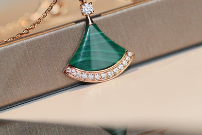 [Perla Lux]DREAM NECKLACE MALACHITE DIAMOND