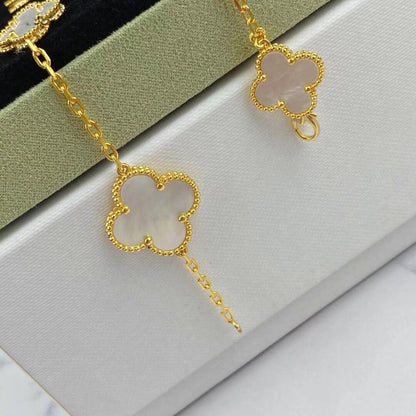[Perla Lux]MAGIC CLOVER MOP GOLD BRACELET 5 MOTIFS