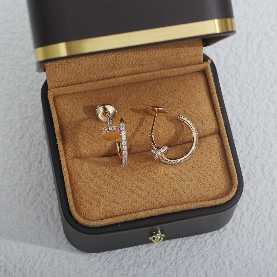 [Perla Lux]JUSTE EARRINGS 12.75MM PINK GOLD DIAMOND