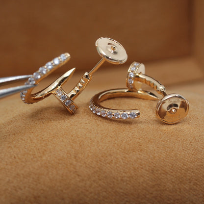 [Perla Lux]JUSTE EARRINGS 12.75MM PINK GOLD DIAMOND