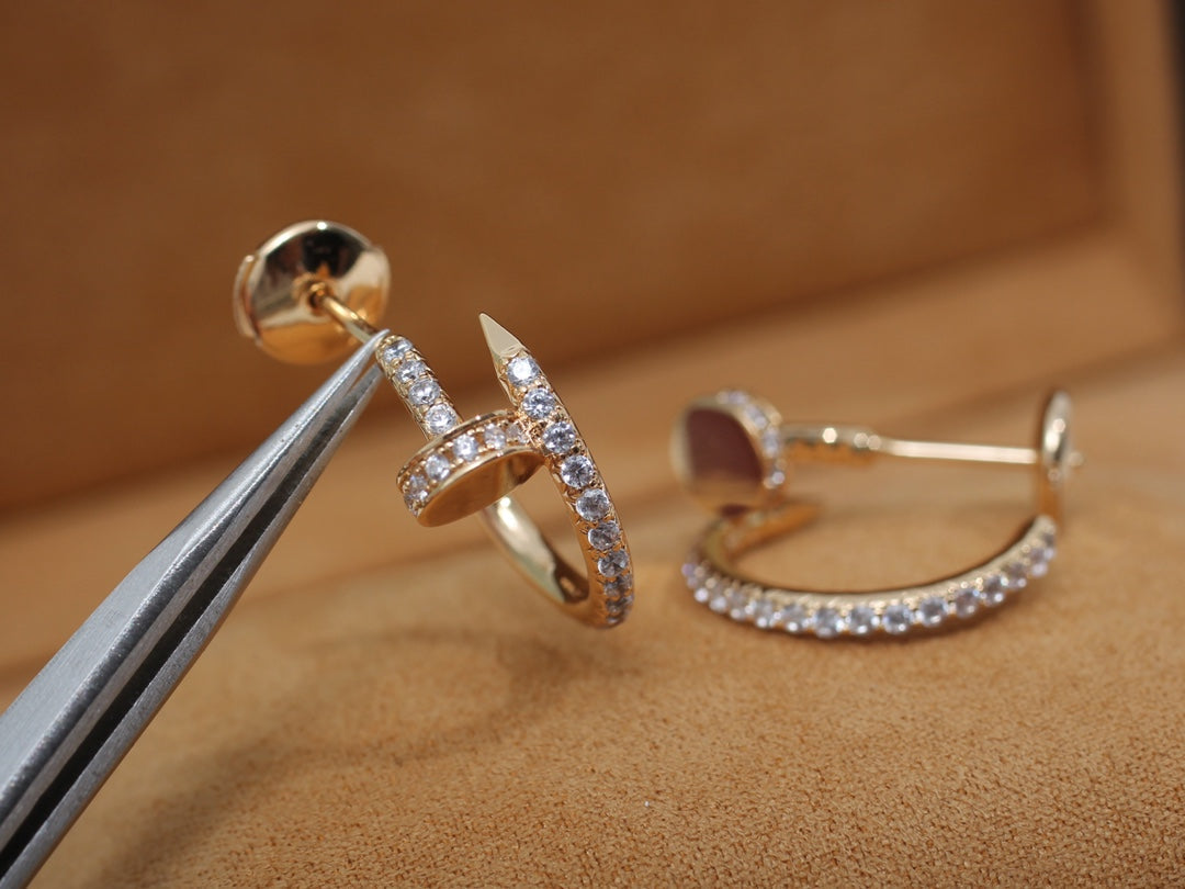 [Perla Lux]JUSTE EARRINGS 12.75MM PINK GOLD DIAMOND