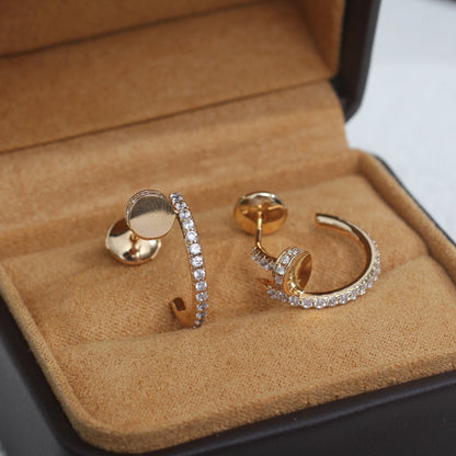 [Perla Lux]JUSTE EARRINGS 12.75MM PINK GOLD DIAMOND