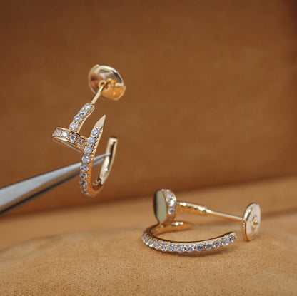 [Perla Lux]JUSTE EARRINGS 12.75MM PINK GOLD DIAMOND