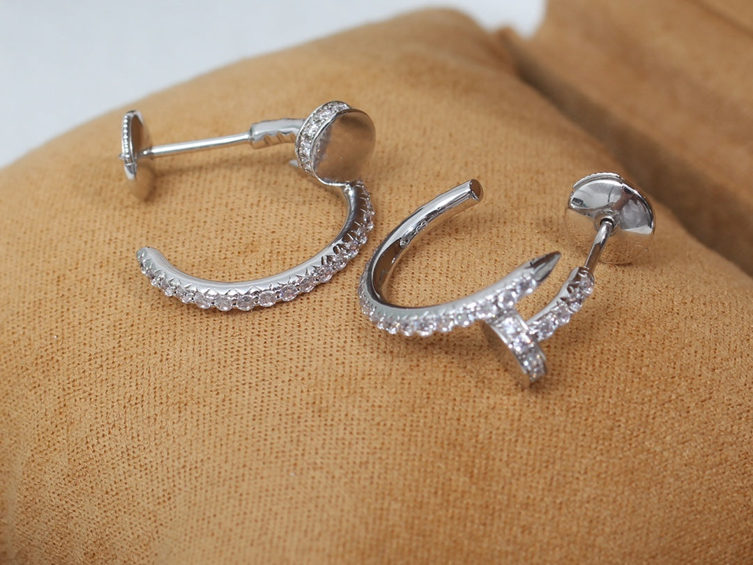 [Perla Lux]JUSTE EARRINGS 12.75MM SILVER DIAMOND