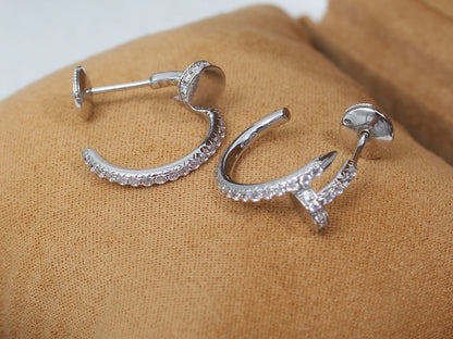 [Perla Lux]JUSTE EARRINGS 12.75MM SILVER DIAMOND