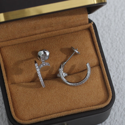 [Perla Lux]JUSTE EARRINGS 12.75MM SILVER DIAMOND