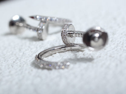 [Perla Lux]JUSTE EARRINGS 12.75MM SILVER DIAMOND