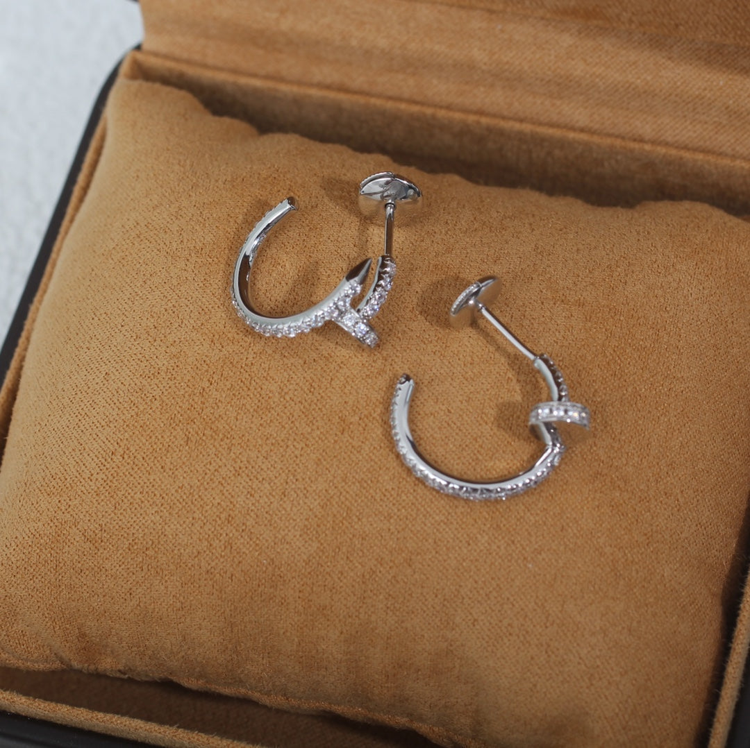 [Perla Lux]JUSTE EARRINGS 12.75MM SILVER DIAMOND