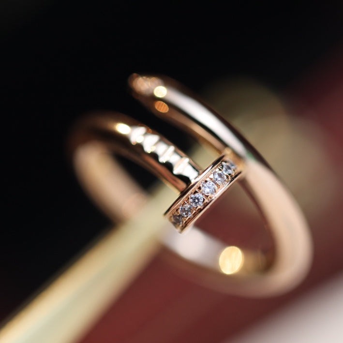 [Perla Lux]JUSTE RING 2.65MM PINK GOLD DIAMOND